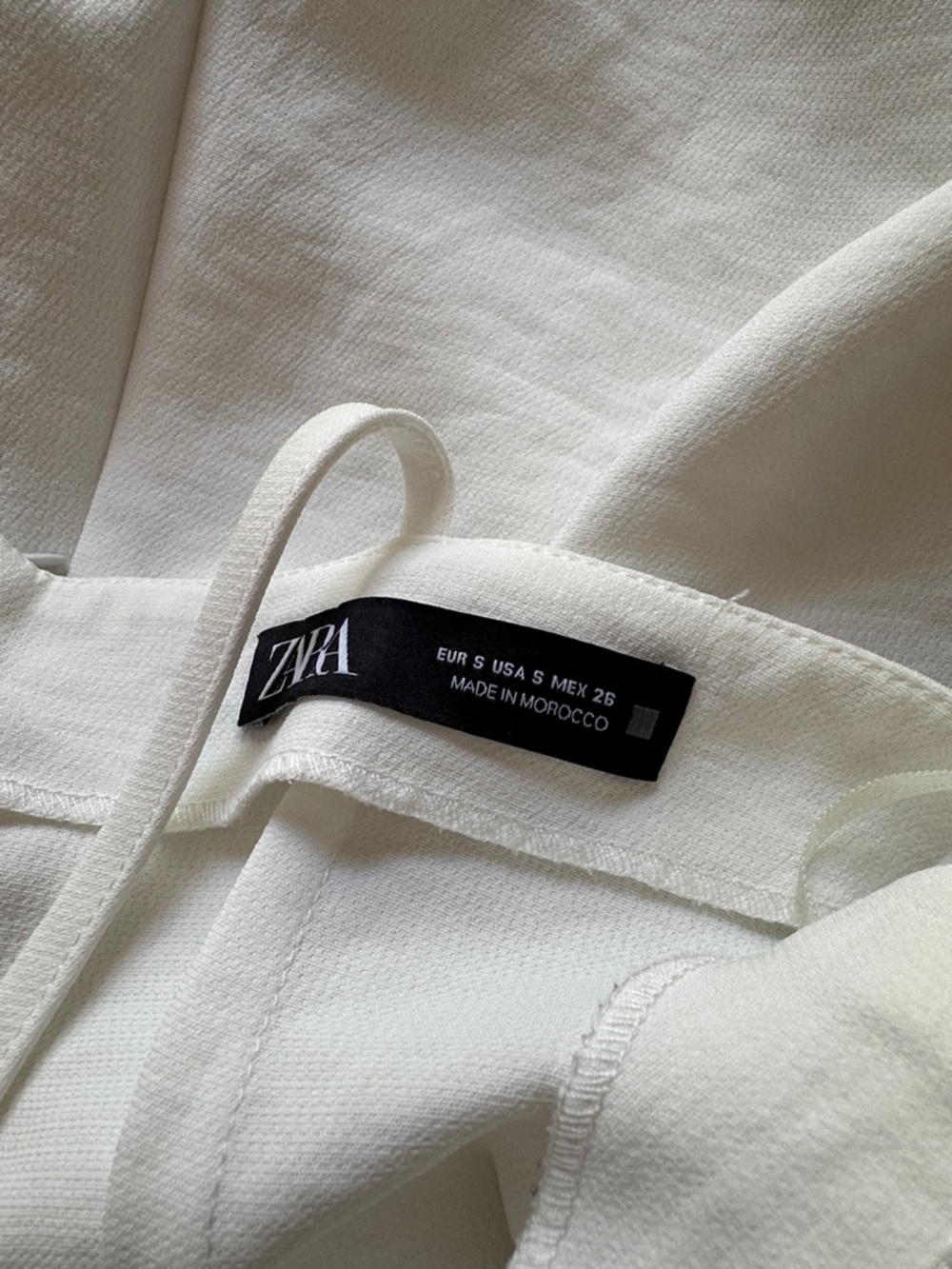 Zara Cream Strapless Mini Dress with Side Ruching - Picture 3 of 3